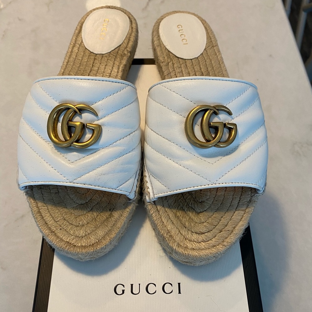 Gucci Leather Espadrille Sandal